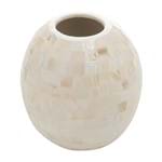 Ficha técnica e caractérísticas do produto Vaso de Cerâmica Branco Oval 14cm Mop Prestige