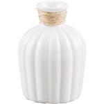 Ficha técnica e caractérísticas do produto Vaso de Cerâmica com Acabamento em Vidro Celo Branco 11x11x15cm - Prestige