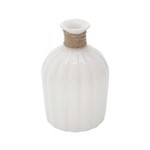 Ficha técnica e caractérísticas do produto Vaso de Cerâmica com Acabamento em Vidro Celo - F9-30251 - Branco