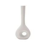 Ficha técnica e caractérísticas do produto Vaso de Cerâmica com Acabamento em Vidro Foccus Branco - F9-30259