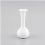Ficha técnica e caractérísticas do produto Vaso de Cerâmica com Acabamento em Vidro Trumpet 12cmx12cmx38,5cm Rojemac Branco