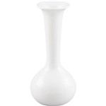 Ficha técnica e caractérísticas do produto Vaso de Cerâmica com Acabamento em Vidro Trumpet Branco 12x12x38,5cm - Prestige