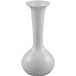 Ficha técnica e caractérísticas do produto Vaso de Cerâmica com Acabamento em Vidro Trumpet Branco 8,5x8,5x18,5cm - Prestige