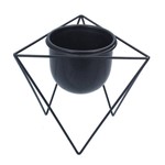 Vaso de Ceramica com Base de Ferro Abstract 29cm Concepts Life