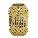 Ficha técnica e caractérísticas do produto Vaso de Cerâmica Reale Dourado 25cm Espressione