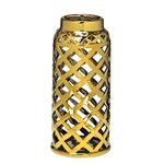Ficha técnica e caractérísticas do produto Vaso de Cerâmica Reale Dourado 29cm Espressione