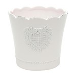 Ficha técnica e caractérísticas do produto Vaso de Cerâmica Rosa Glazed Heart Grande Urban