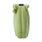 Vaso de Cerâmica Tipo Cactos 14,5x14,5x34cm Verde