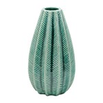Ficha técnica e caractérísticas do produto Vaso de Cerâmica Verde Crack Leaves Grande Urban