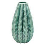 Ficha técnica e caractérísticas do produto Vaso de Cerâmica Verde Crack Leaves Pequeno Urban