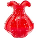 Ficha técnica e caractérísticas do produto Vaso de Cristal Murano Trouxinha Vermelho 20cm - São Marcos