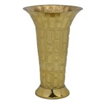 Ficha técnica e caractérísticas do produto Vaso de Metal Dourado Alena 44cm Espressione
