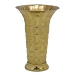 Ficha técnica e caractérísticas do produto Vaso de Metal Dourado Alena 37cm Espressione