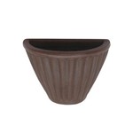 Ficha técnica e caractérísticas do produto Vaso de Parede em Polietileno Léia 31x21cm Rusty