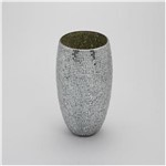 Ficha técnica e caractérísticas do produto Vaso de Vidro 29cm Mosaic Prestige - Prata