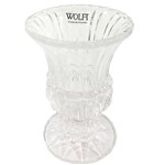 Ficha técnica e caractérísticas do produto Vaso de Vidro Cristal com Pe Athena 11,5x11,5x14,9cm - Rojemac