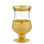 Ficha técnica e caractérísticas do produto Vaso de Vidro Dourado Donzela 25Cm Espressione