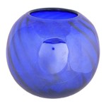 Vaso de Vidro Globo Azul 16cm Concepts Life