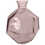 Ficha técnica e caractérísticas do produto Vaso de Vidro Origami 18cm Rosa