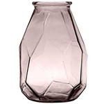 Vaso de Vidro Origami 35cm Rosa - 58301
