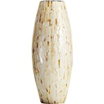 Ficha técnica e caractérísticas do produto Vaso Decorativo Abaulado Mop Bon Goumert Bege - (42x14x14cm)