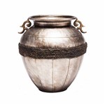 Ficha técnica e caractérísticas do produto Vaso Decorativo de Ferro Niquelado 26cm 30187 - Prestige