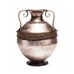Ficha técnica e caractérísticas do produto Vaso Decorativo de Ferro Niquelado 27,5cm 30185 - Prestige