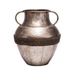 Ficha técnica e caractérísticas do produto Vaso Decorativo de Ferro Niquelado 28,75cm 30186 - Prestige