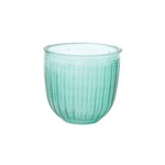 Ficha técnica e caractérísticas do produto Vaso Decorativo de Vidro Round 13Cmx14cm Urban Verde