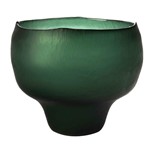 Ficha técnica e caractérísticas do produto Vaso Decorativo de Vidro Verde - Btc