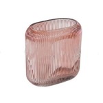 Ficha técnica e caractérísticas do produto Vaso Decorativo em Vidro Rosa 17cm - Vivace
