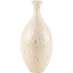 Ficha técnica e caractérísticas do produto Vaso Decorativo Ornamental Cerâmica Acinturado Carmen Prestige Branco - 18x18x41cm