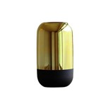 Ficha técnica e caractérísticas do produto Vaso Decorativo Vidro Dourado/Preto 15X24,5X15Cm