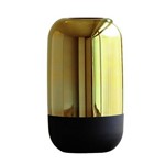 Ficha técnica e caractérísticas do produto Vaso Decorativo Vidro Dourado/Preto 17X29,5X17Cm