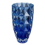 Ficha técnica e caractérísticas do produto Vaso Diamond Crystal em Cristal Ecológico 28Cm Azul 57940