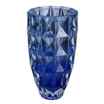 Ficha técnica e caractérísticas do produto Vaso Diamond Crystal em Cristal Ecológico 28cm Azul