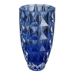 Ficha técnica e caractérísticas do produto Vaso Diamond Crystal Em Cristal Ecológico 28cm Azul