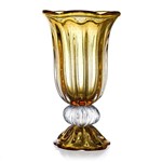 Ficha técnica e caractérísticas do produto Vaso em Cristal Murano Âmbar - Assinado - São Marcos