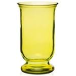 Ficha técnica e caractérísticas do produto Vaso em Vidro Amarelo Flat 25cm