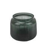 Ficha técnica e caractérísticas do produto Vaso em Vidro Verde D22 X 17 Cm - Btc