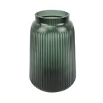 Ficha técnica e caractérísticas do produto Vaso em Vidro Verde D20 X 29 Cm - Btc