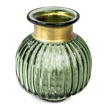 Ficha técnica e caractérísticas do produto Vaso em Vidro Verde Menor