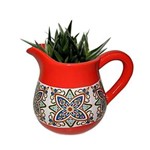Ficha técnica e caractérísticas do produto Vaso Floral Vintage de Cerâmica
