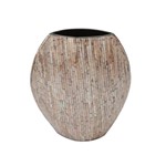 Ficha técnica e caractérísticas do produto Vaso Ornamental de Papel Machê Cedar Pequeno 31x15x36cm 25412 - Prestige