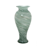 Ficha técnica e caractérísticas do produto Vaso Verde Em Vidro Decorativo