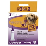 Ficha técnica e caractérísticas do produto Vectra 3D Cães 25 A 40kg Leve 3 Pague 2