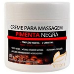 Ficha técnica e caractérísticas do produto Vedis Creme Para Massagem Pimenta Negra 500g