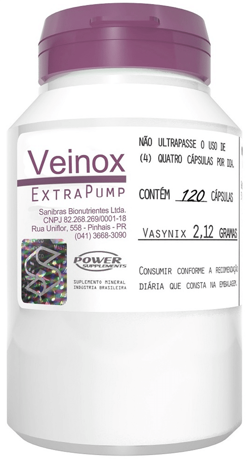 Ficha técnica e caractérísticas do produto Veinox 152 Cápsulas Power Supplements