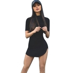Ficha técnica e caractérísticas do produto Ver?o Hip apertado vestido Sexy Lady manga curta Mini Vestido