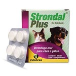Ficha técnica e caractérísticas do produto Vermífugo Oral Indubras Strondal Plus para Cães e Gatos 1 Blíster com 4 Comprimidos